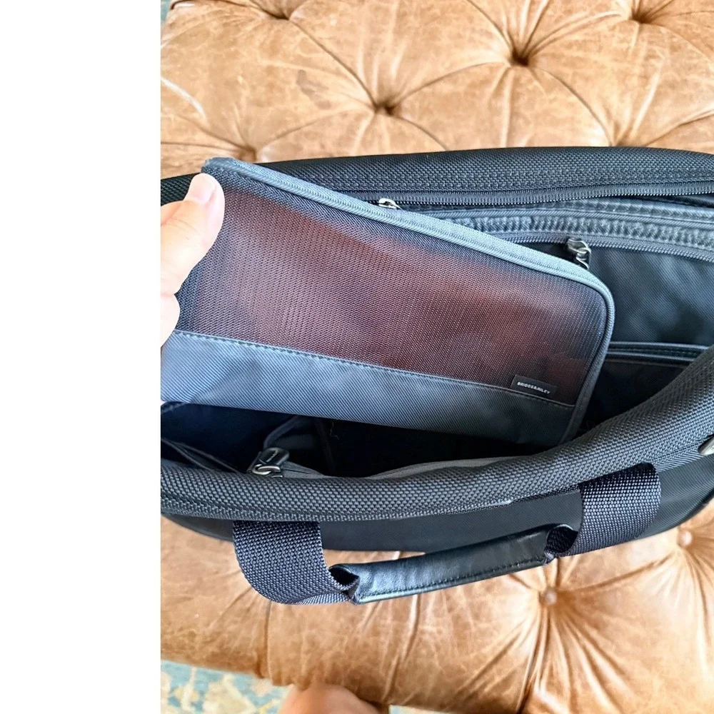 Briggs & Riley Black Ballistic Nylon Laptop Briefcase Travel Bag NWOT UNUSED